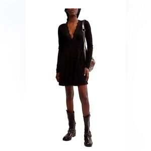 Free People Black Long Sleeve Dress
